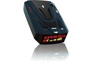 YINZOONAIL Newly Driving Aids V7 Radar Detector for Cars with Led Display, Long Range Detection, Mute Memory, City/Highway Mode Detectors, Ideal Gifts for Cars (Black)