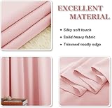 PONY DANCE Thermal Blackout Curtains 2 Panels Blush Pink 46x54 inch Eyelet view 6
