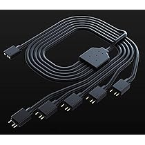 Cooler Master 1 To 3 RGB Fan Adapter Cable 4pin/5pin 12V Computer Case Fan Conne