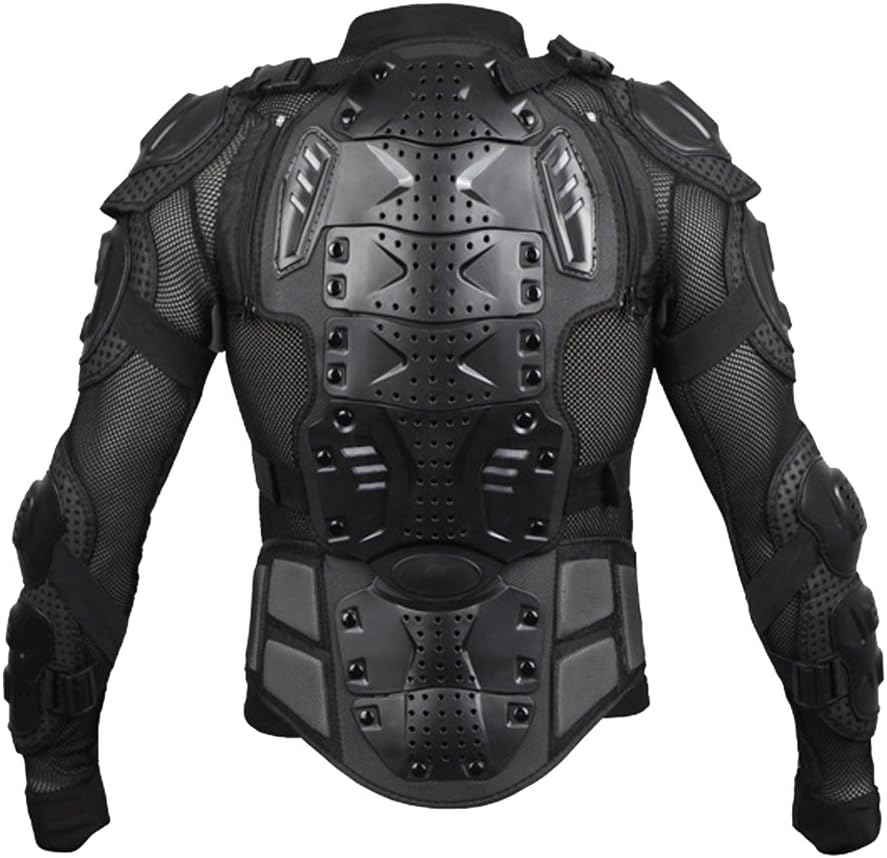 Motorcycle Full Body Armor Protective Jacket ATV Motocross Gear Motorbike Jacket Protector (S) Black