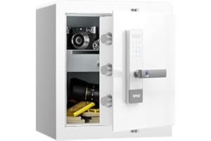 RPNB Deluxe Home Safe and Lock Box,Smart Touch Screen Biometric Fingerprint Security Safe Box with Voice Prompt,One-touch Unl