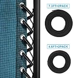 Keten Universal Replacement Cords for Zero Gravity Chair(4 Cords), Replacement Laces for Zero Gravity Chairs, Zero Gravity Recliner Repair Tool for Lounge Chair, Bungee Chair(Black)
