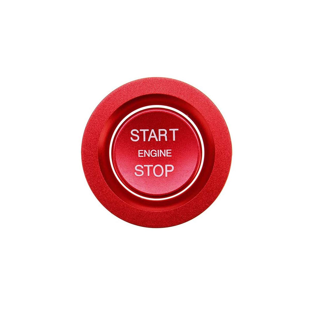 C-FUNN Car Start Button Carbon Engine Switch Cover Interior Moulding for Land Rover Discovery Sport 2015-2018 - Red