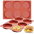 JOERSH 2-PK Silicone Egg Molds 4 Inch Jumbo Muffin Top Baking Pans, Non-Stick Large Disc Round Silicone Molds for Hamburger Bun, Corn Bread, Pie, Tart, Shortcake, Breakfast Egg Sandwich
