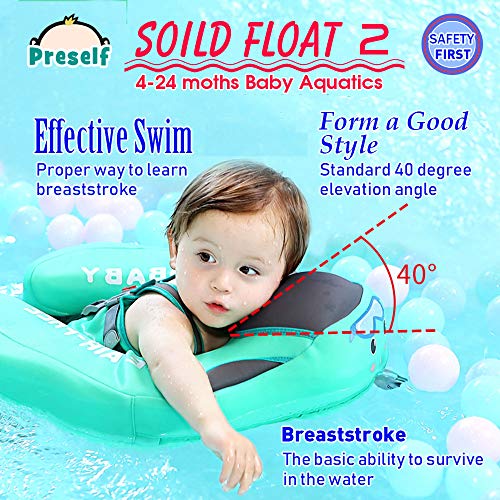 image for Preself Baby Solid Folat Ring 2 Infant Toddler Safety Aquatics Swim Fl