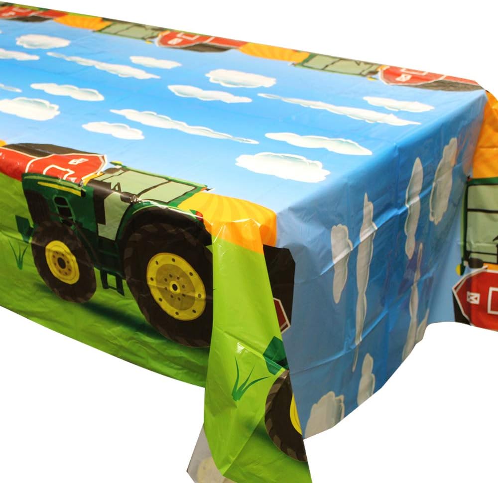 Blue Orchards Tractor Party Tablecovers (2), Tractor