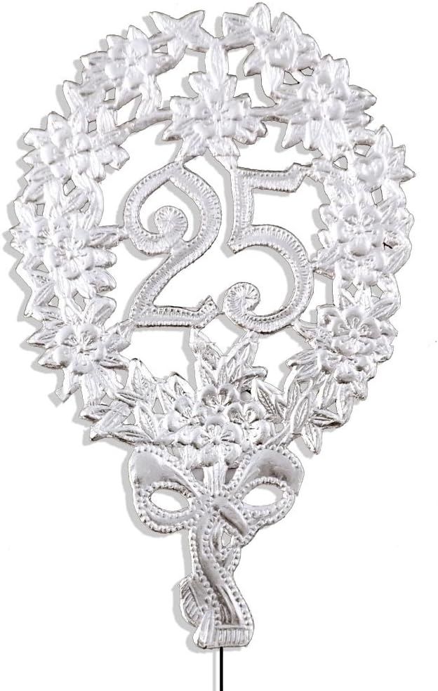 Kunze Dresden Party Anniversary Jubilee Number 25 with Wire, Silver