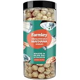Farmley Makhana Healthy Protein Snacks | Gluten Free Plant Based Roasted &amp; Flavoured Crisps (Pack of 1) | Fox Nuts | High Fiber | Healthy Snacks | Popped Lotus Seed - Pure Himalayan Salted | 3.20 Oz