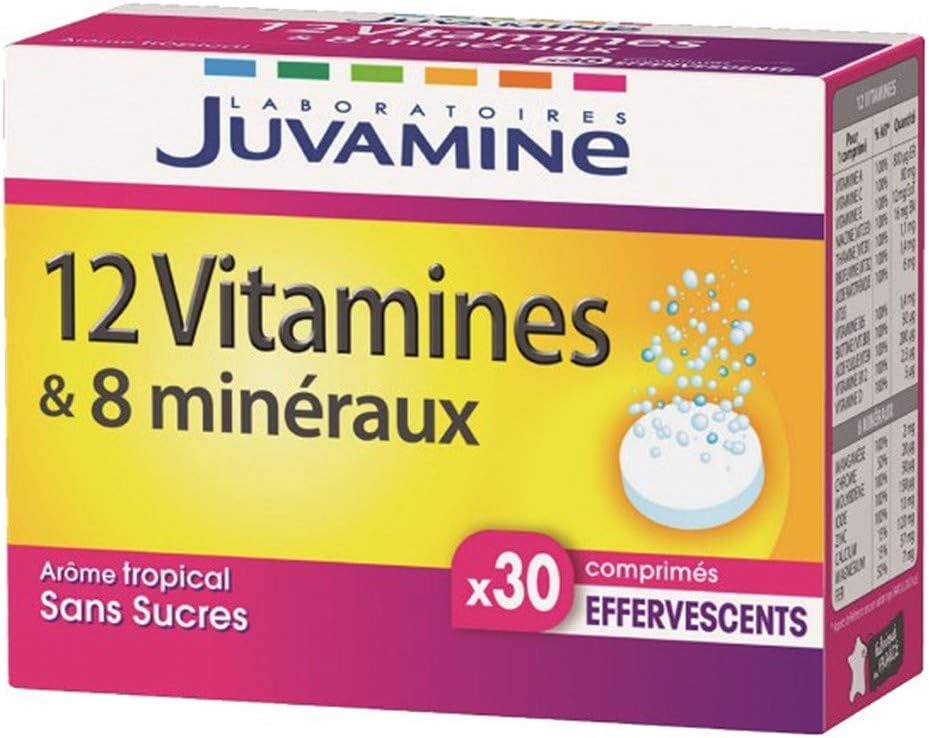 JUVAMINE 12 Vitamins & 8 Mina © Raux Aroma Tropical Without Sugars (Lot of 2) 1