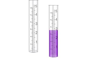 SynHHergyx 2 Pcs 5" Rain Gauge Replacement Tubes for Outdoor Plastic Rain Gauges for Garden Yard Home, Clear Rain Gages
