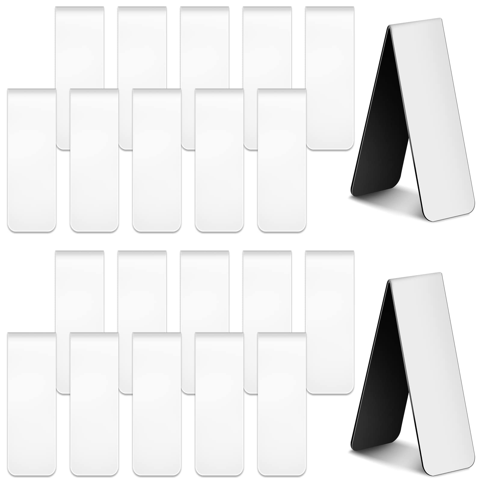 Photo 1 of 30 Pieces Magnetic Bookmark Book Marker Clip Sublimation Page Marker for Home Students Teachers Classroom Office Reading Supplies(Classic)