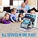 Dimco USB Fast Charging Station - works with Apple iPhone iPad iPod Kindle Fire - Android micro USB Cell Phone charging station dock - Universal tablet cell phone docking station for multiple devices