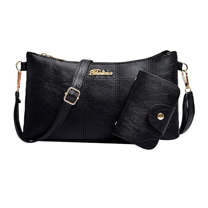 Haughtily Frauen Mode Handtasche Einfarbig Große Kapazität Umhängetasche Geldbörse Umhängetasche Elegante Party Shopping Tote