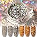 NICOLE DIARY 6Boxes Holographic Laser Flakes Sequins Holo Gold Silver Manicure Nail Art Glitter Paillette