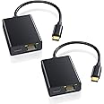 ZEXMTE USB C to Ethernet Adapter for Chromecast with Google TV- USB C to Rj45 Ethernet Network Adapter, Compatible with Chromecast Google TV (HD/ 4K), Laptop, Tablet - Adhesive Tape Include, 2 Pack