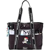 Tokidoki Unicorno Cute Tote Bags for Women Foldable Canvas Tote Bag with Doll Portable Shoulder Handbag for Work Travel
