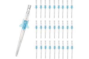 SZEMENTMD 50PCS Veterinary Indwelling Needle, Veterinary IV Catheter, Disposable Veterinary Intravenous Catheters, Veterinary Instruments for All Sizes of Animals(22G)