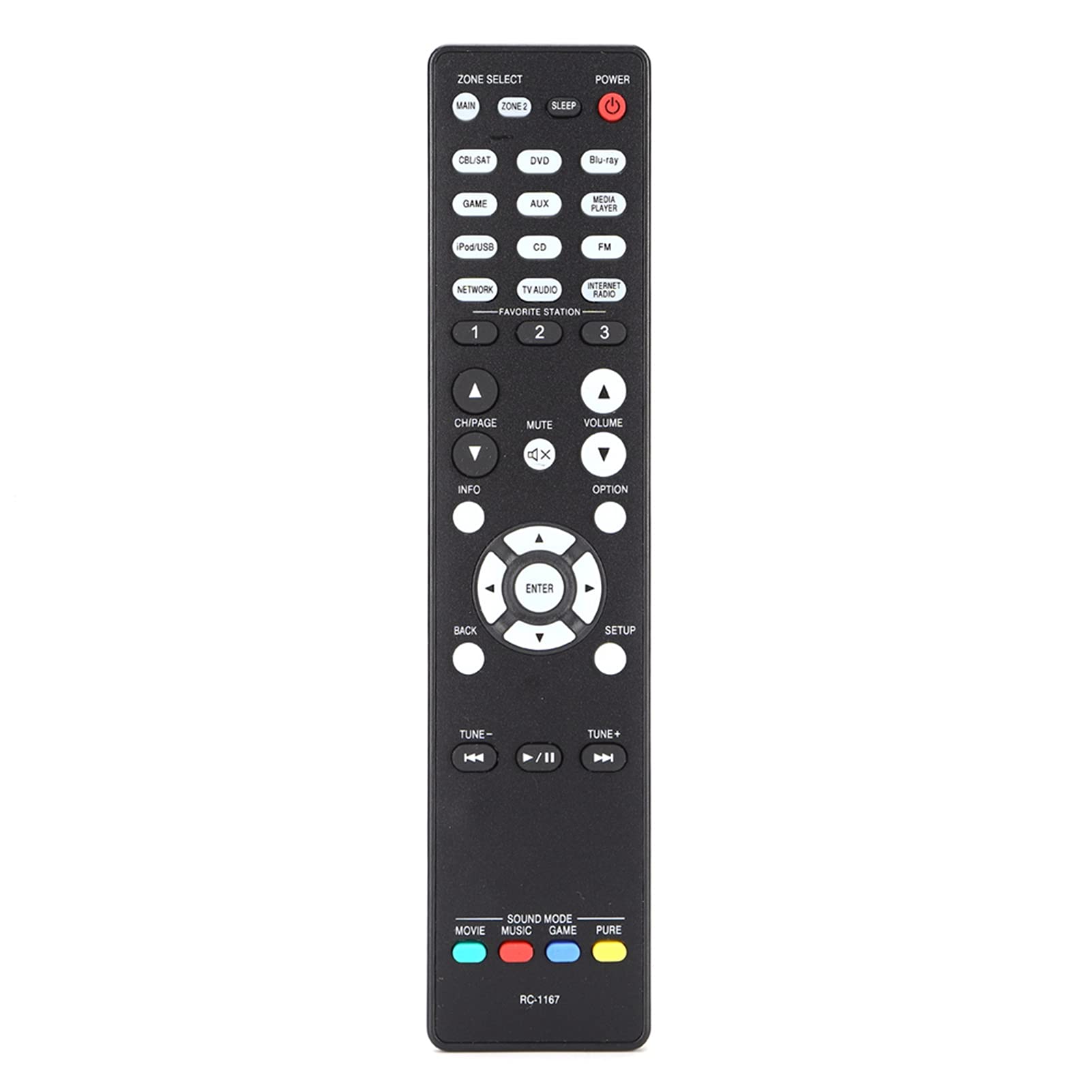 VBESTLIFE RC-1167 Remote, Home Video Audio Replacement Remote Control for Denon AVR‑1913 AVR‑2113 AVR‑2313
