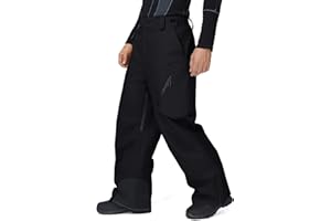 YEEFINE Men's Snow Ski Pants Insulated Cargo Snowboard Pants Bibs Loose Baggy Waterproof Winter Sports