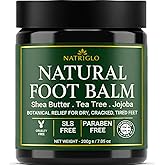 Organic Tea Tree Foot Balm for Dry Cracked Feet & Heels - Intensive Callus Remover & Foot Repair Cream with Shea Butter - Moisturizer for Rough Hard Skin & Cracked Heel Treatment for Men & Women