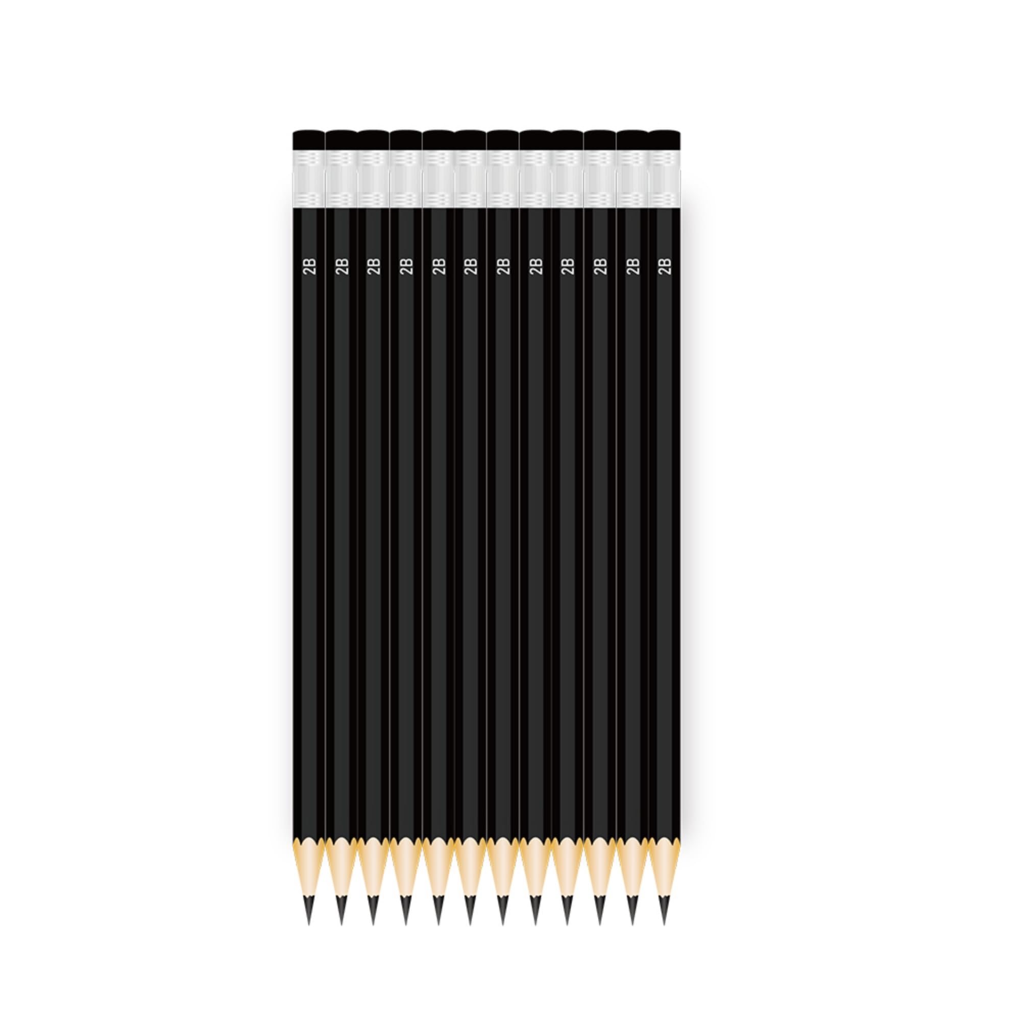 imiiHO 001 2B Pencils, 12 Pack, Wooden Lead Pencils with Rubber