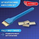 Footprint 1.5 in Scutch Chisel and Combs Set with Drop Forged Handle view 2