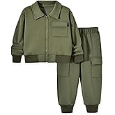 MINIFEIKO Toddler Boys Zip Up Sweatsuit 1-5T