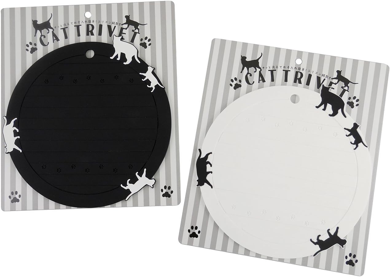 Abeilleアベイルシリコン鍋敷き ネコ丸型