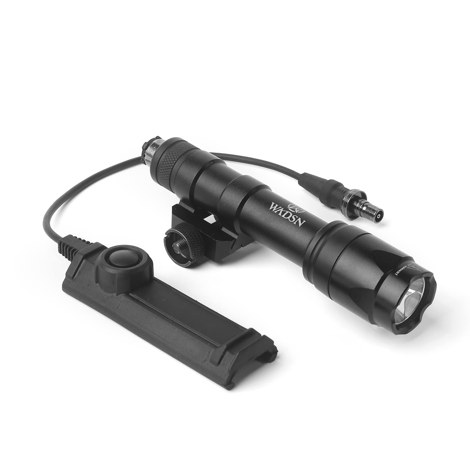 QIRUIMY M600C Tactical Torch with Dual Function Switch,600 Lumens Flashlight Scout Light for 20mm Picatinny Rail System (Black)