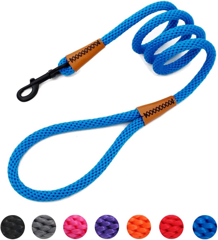 lynxking Braided Dog Rope Pet Leash Dog Traction Rope Leashes Dog Walking Training Lead for Medium Large Dogs