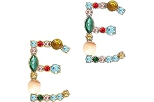 GAFARIO Initial Letter Brooch Bling Pin Jewelry Xmas Present Crystal Pearl Brooches Christmas Gift