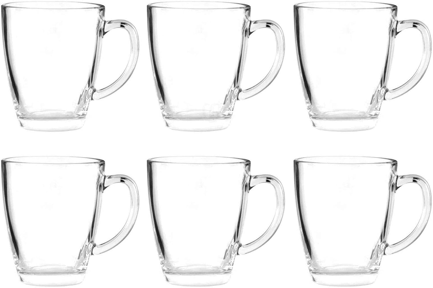 Unbekannt 6X Glastasse 350 ml/Tassen Set Glas Gläser 6er Teebecher Becher Teegläser