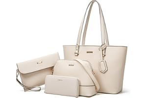 YTL Women Fashion Handbags Wallet Tote Bag Shoulder Bag Top Handle Satchel Purse Set 4pcs