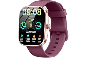 SOUDORV Smart Watch(Answer/Make Call), 1.91" Smartwatch for Men Women, 2025 New Fitness Watch with 110+ Sport Modes, Fitness Activity Tracke with Pedometer/Sleep Monitor/Heart Rate/IP68 Waterproof, Wine Red