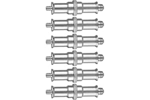 NAMOARLY 6PCS 1/4 to 3/8 Threaded Screw Adapter Set Metal Spigot Screws for Camera Tripod and Hot Shoe Flash