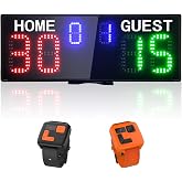 YZ LED Electronic Scoreboard with Watch Control, Digital Scoreboard with Remote, Portable Scoreboard Basketball, Digital Tennis Score Keeper for Net, Scoreboard for Outdoor Games