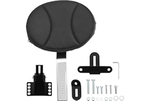 Twilight Garage Motorcycle Adjustable Plug-In Driver Rider Backrest Kit Compatible with Harley Touring 1997-2022 Street Glide