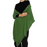 ENETIX Women's Cashmere Wool Oversized Shawl Wrap, Solid Color Pashmina Ultra Soft Stole Scarf for Women with Gift Box