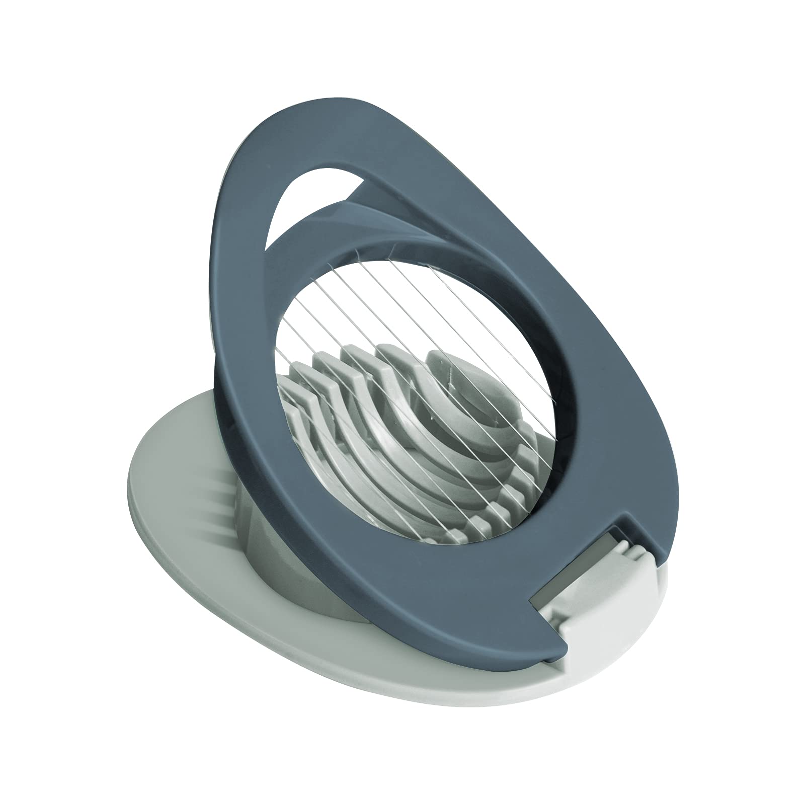 ITME Egg Slicer with Stainless Steel Wire Egg Slicer, Multifunctional Egg Cutter for Evenly Slicing Boiled Eggs Ham Banana and Strawberry(Blue)