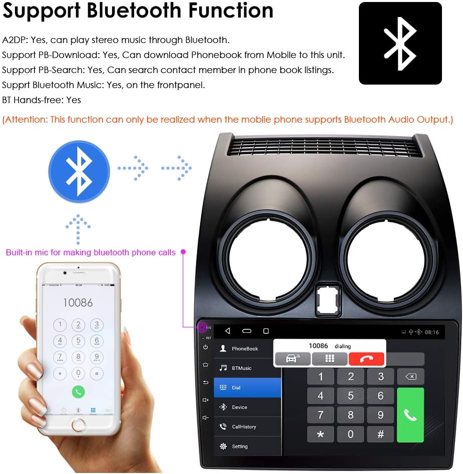 Ossuret Android 12 Car Radio Stereo fits for Nissan Qashqai J10 (2006-2013) - Image 3