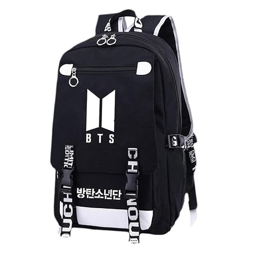 Bonbela BTS Boy Group Backpack Outdoor Travel Fashion Large CapacityDaypacks Laptop Notebook School Bag
