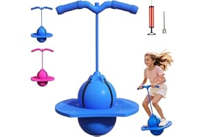 Balance Jumping Ball with Handle, 2026 Bounce Jumper for Kids with Pump, Bouncing Jump Ball Board for Indoor Outdoor Play, Ba
