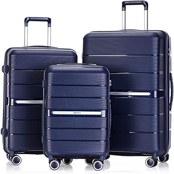 navy blue luggage sets