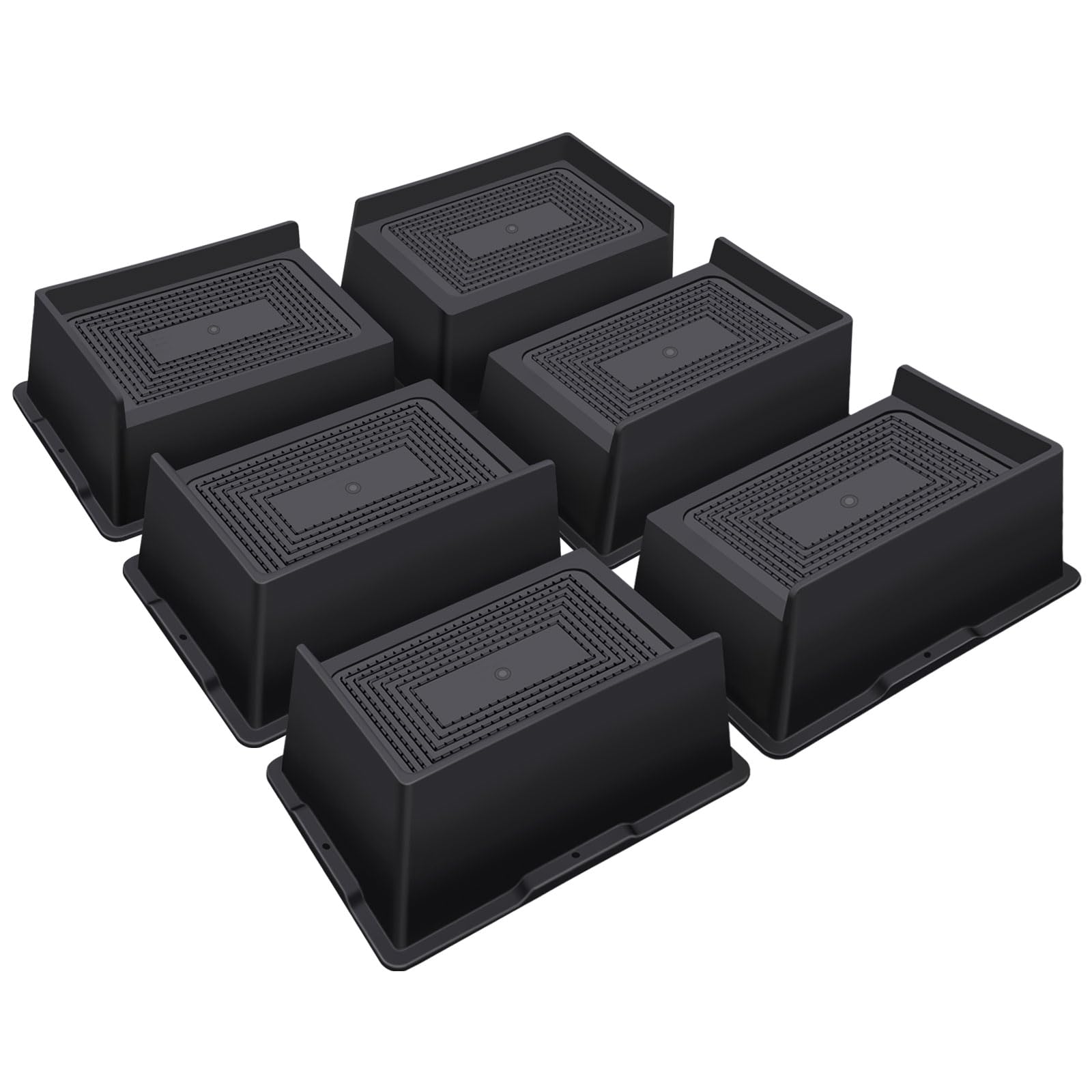Photo 1 of ANNKUT Bed Risers 3 Inch Heavy Duty,Oversized Couch Risers, Extra Wide Furniture Risers for Sofa Table Desk Headboard Chair Lifting,Rectangle Risering Blocks Support 6000 lbs(6 Pack Black)