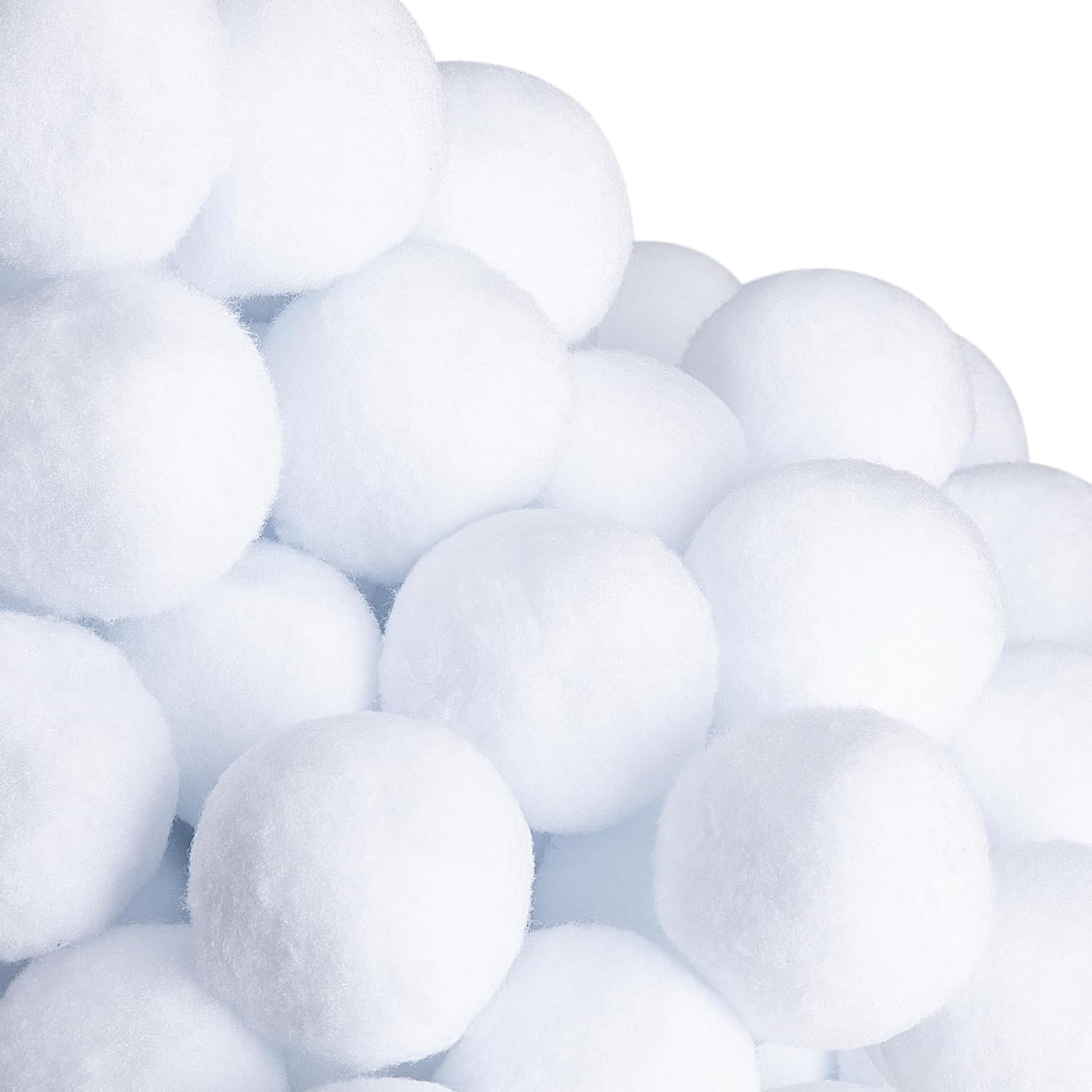 Artificial Snow - codree 2.4 Inch Fake Snowballs for Kids- 60 Pcs Indoor Snowball Fight Balls- Artificial Snowballs for Indoor and Outdoor Snow Fight Christmas Tree Decorations