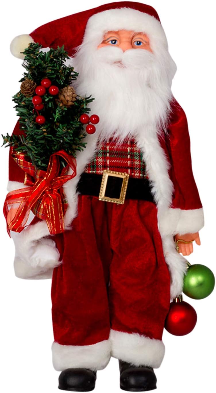 Santa Claus Decorations - Large Santa Figurines - Christmas Figurines Decorations - Christmas Decorations for Home - Santa Claus Figurines (Ornaments)