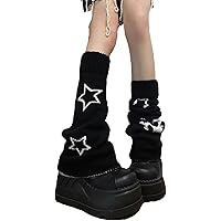 heyheyshine Y2k Star Skull Print Two Side Wear Knitted Leg