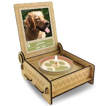 Trostlicht Trauerkerze Hund Personalisiert Mit Foto Mit