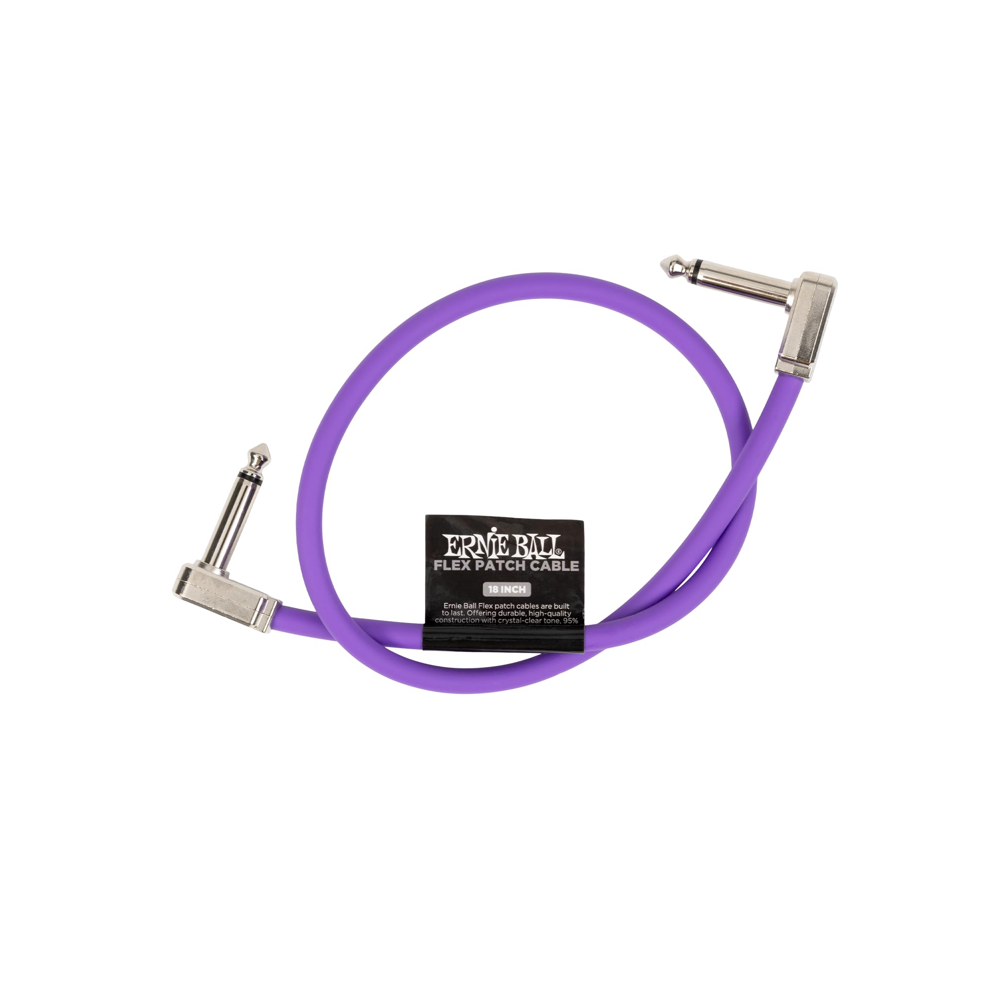 Ernie Ball Flex Patch Cable 18in - Purple - Single
