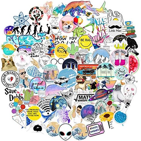 Girl VSCO Water Bottle Stickers 103pcs, Trendy Cute Kids/Teen Vinyl Laptop Computer Waterproof Water Bottles Skateboard Luggage Decal Graffiti Patches Decal